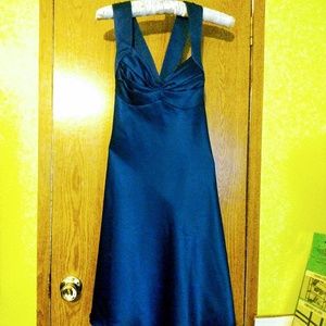 Calvin Klein Blue Satin Dress
